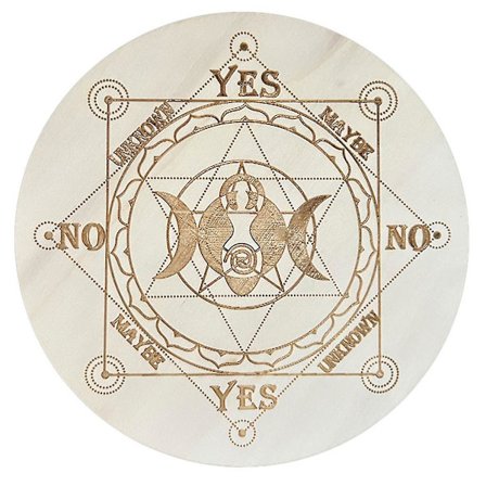 Metafysisk budskabsbræt i træ - Stjernependulbræt - Dowsing Divination Board