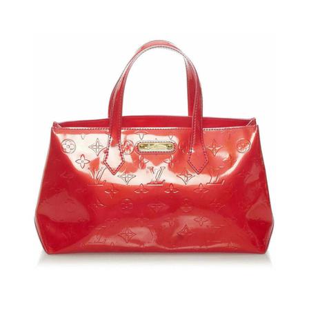 Louis Vuitton Vintage Pre-owned Monogram Vernis Wilshire PM Rød, Dame Vintage Tasker, Størrelse: ONE Size