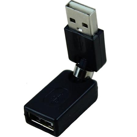 Musta USB 2.0 -uros - USB -naaras 360 asteen kiertokulma jatkojohdin