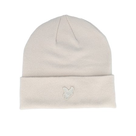 Lyle & Scott - Beige cuff Beanie - Tonal Eagle Beanie Cove Cuff @ Hatstore