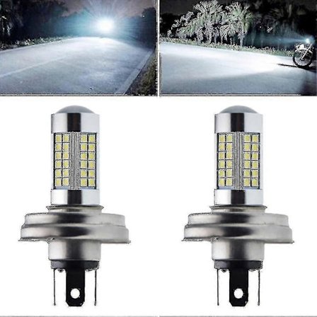 2 st Motorcykel P45t R2 66smd LED-strålkastare Hög/låg stråle för Scooter Moped Vit 6000k 6v 12v -bp