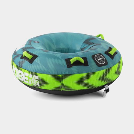 Funtube JOBE Hotseat Funtube 1P, 1 persoon, Ø128 cm blauw/groen - Funtube - Band achter boot - Tubing - Sleepring