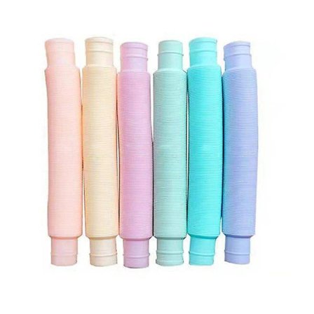 6 stk lysrør uttrekkbare rør Fidget Sensory Toy Stress Relief Tool