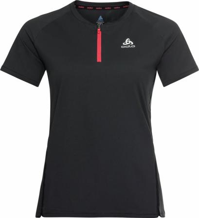 Odlo Women's The AXALP Half-Zip Running T-Shirt Women Short sleeved fitness sweater Black L