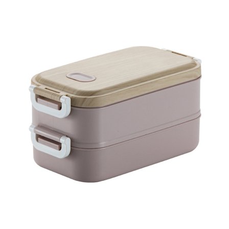 Vaaleanpunainen eristetty bento-lounasrasia, 2-kerroksinen pinottava tiivis kannettava ruostumattomasta teräksestä valmistettu astia aikuisille 