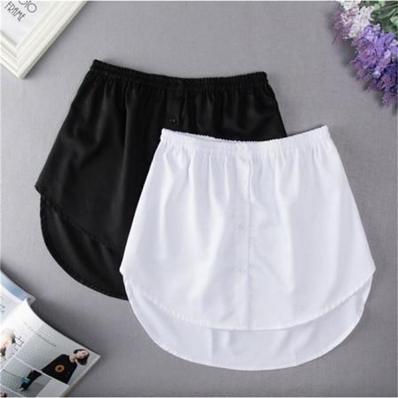 Falsk skjorte Hale Bluse Hem Skjørt Genser Extender Avtagbar A- - Perfet White L