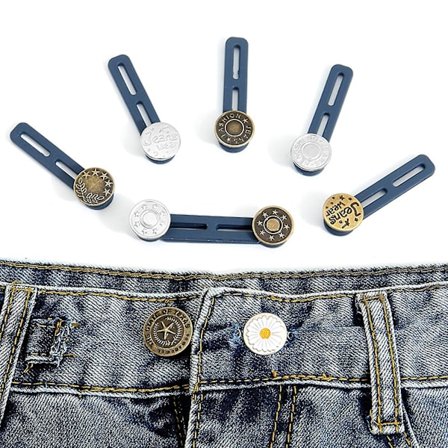 Knappförlängare för byxor, 12st midjeförlängare för damer, Jean Button Extender Midjebandsförlängare Infällbar knapp