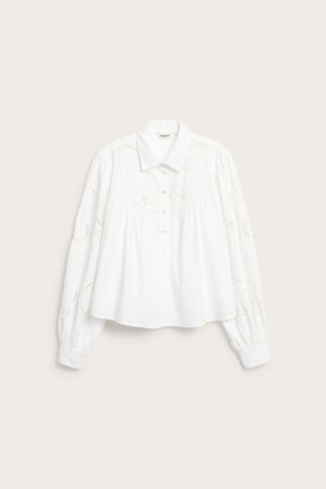Kappahl | Bluse med brodering | Hvit