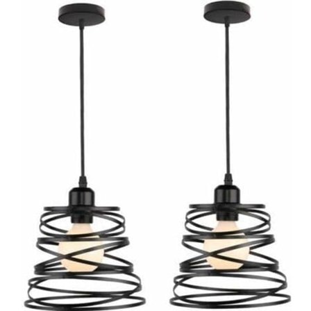 Moderne Lysekrone 20cm Sort Ophæng Stue Soveværelse