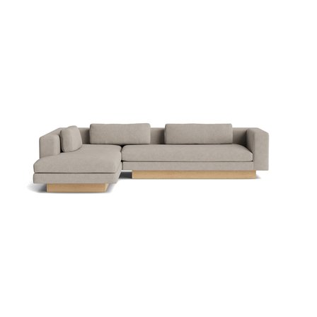Manhattan chaiselong sofa, venstrevendt - Sneak Grå/Beige - 295x240x75 - Sofa, chaiselong
