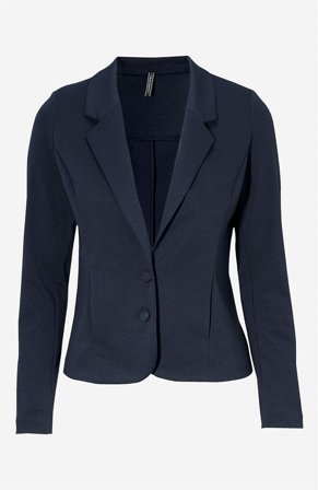 Freequent - Komfortabel trikotjakke i marine til damer i størrelse M (40) - Cellbes