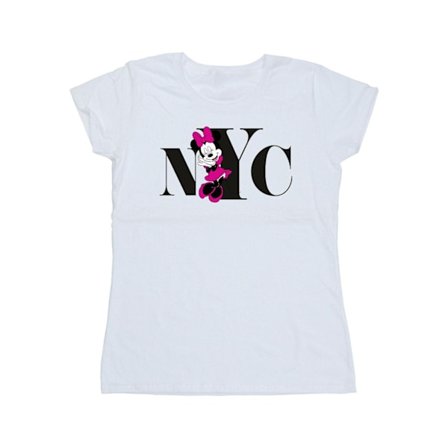 Disney Dam/Kvinnor Minnie Mouse NYC Bomull T-shirt L Vit
