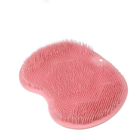 Fodmåtte med skridsikre sugekopper, brusefodsbørste, beroligende afslappende massagemåtte til c Pink