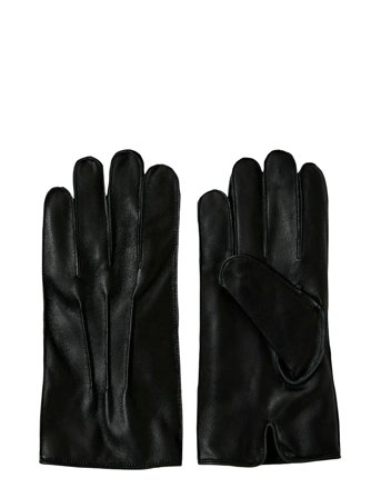 Slhzain Leather Gloves Accessories Gloves Finger Gloves Black Selected