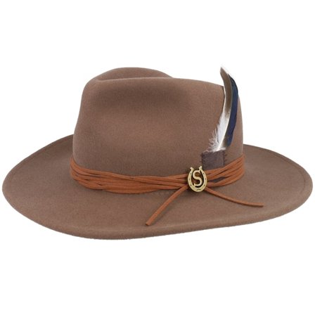 Stetson - Woolfelt Hat Brown Western Western Brown Hat - @ Hatstore