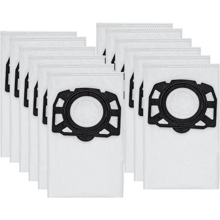 12-pakning KFI 487 filterposer støvsugerposer tilbehør for Karcher WD4,WD5,WD6,MV4,MV5,MV6,WD4.000...WD5.999,2.863-006.0