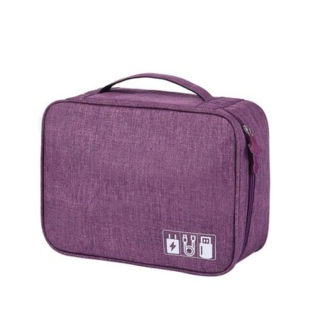Förvaringsväska Organizer USB -datakabel PURPLE Purple