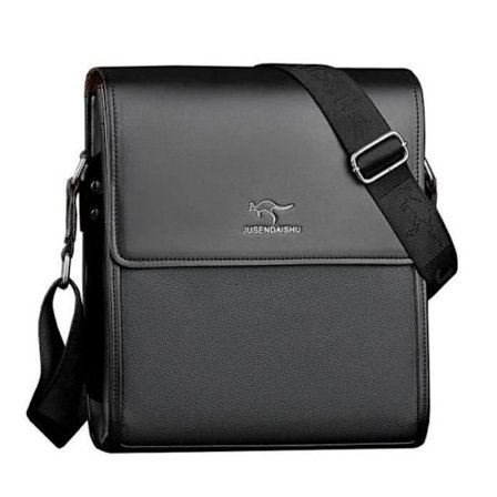 "Sac til mænd MTOWSUC n1 skulderrem i PU læder, stiv elegant forretningsmodel til at rumme bøger iPad sort"