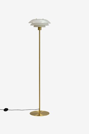 Dyberg Larsen - Gulvlampe DL31 opal - Messing - Gulvlamper - Fra Homeroom