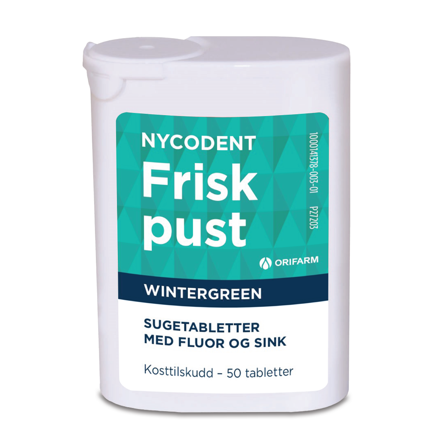 Nycodent Frisk Pust Sugetablett, 50 stk.