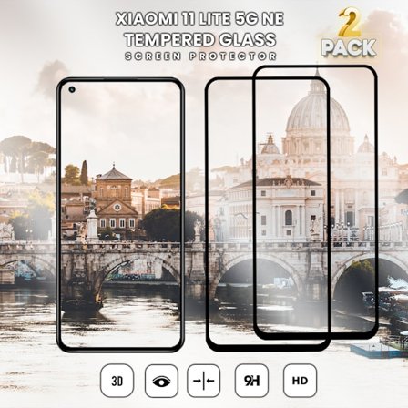 2-Pack XIAOMI 11 LITE NE Skærmbeskyttelse - Hærdet Glas 9H - Super kvalitet 3D