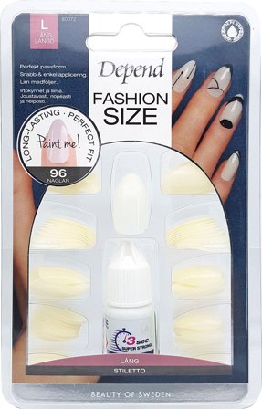 Depend Fashion Size Kunstige Negle 96-pak, Makeup, Kunstige Negle Og Tilbehør, Kunstige Negle