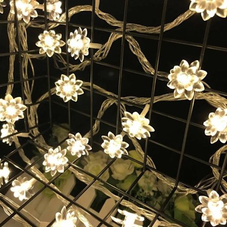 LED Lotus String Lights Tree Lantern Strip LÄMMIN VALO LÄMPIÄ VALO