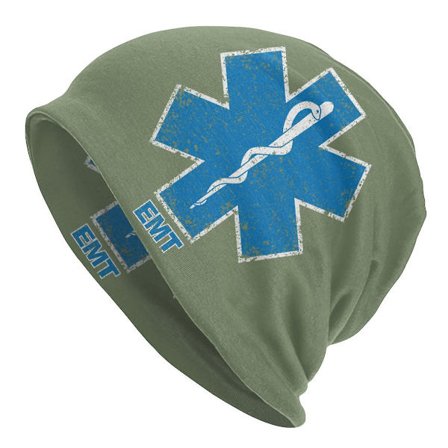 Emt Star Of Life Skullies Pipohatut Unisex Bonnet Talvi Lämmin Neulokypärä Miehet Naiset Sairaankuljettaja Lääkintä Ambulanssi Pipo
