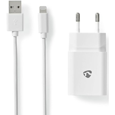 Nedis - Lader Väggladdare Apple Lightning 8- Hvit