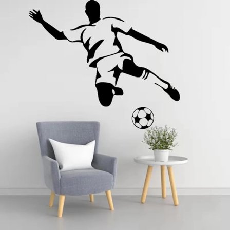 Football Boy Wall Art Decals Wall Stickers Murals Art For Kids Room Bedroom Living Room Sofa Backdrop Decoration wallstickers