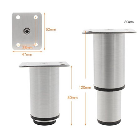 Seng Bjælkestøtte Møbel Ben GRÅ 8CM