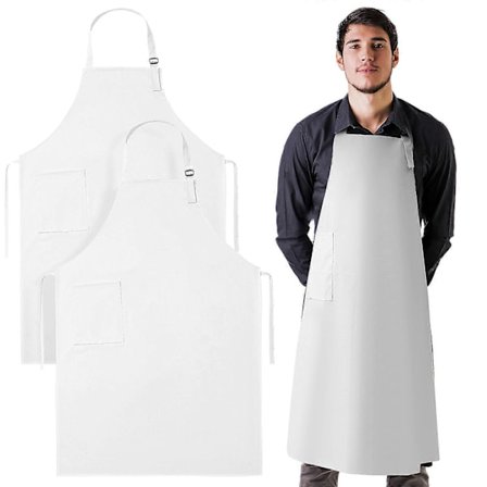 2 stk. Forklær Matlagingsforklær Pizzaforkle Maleforkle Voksenforklær Med Lommer Forklær For Menn Kvinner