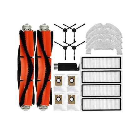 Reservdelar för D10s Plus robotdammsugare - Huvudsidoborste, HEPA-filter, mopptrasa, dammpåse A