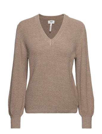 Objmalena L/S Knit Pullover Brown Object