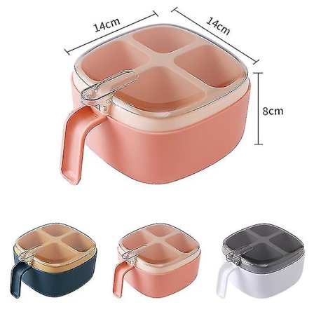 Praktisk Krydderikasse Krydderiglas Fire Rum Krydderier Opbevaringskrukker Opbevaringsværktøj Til