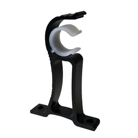 1 Par Vintage Moderne Gardin Kroge Aluminium Legering Væghængt Hænger Praktisk Soveværelse Hængende Holder Hjem Decor Tilbehør A-Black Top Side