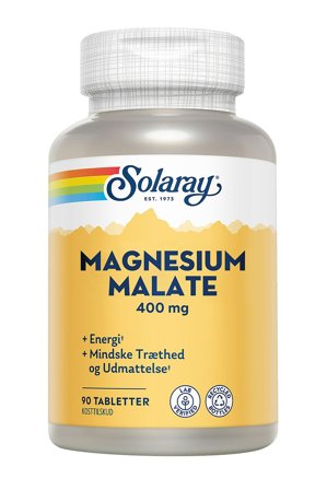 Solaray Magnesium Malate 90 tabl, Helse & Madvarer, Mineraler, Magnesium