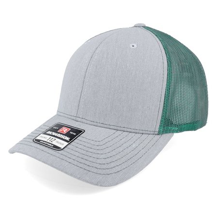 Richardson - Grau Trucker Cap - 112 Split Heather Grey/Dark Green Trucker @ Hatstore