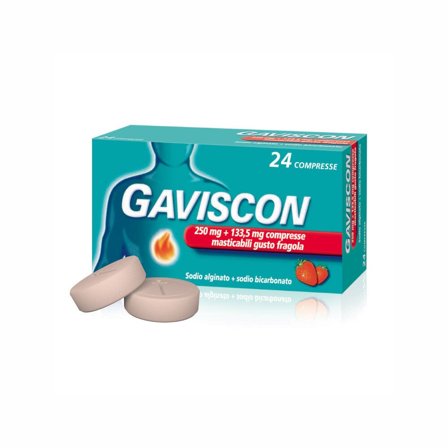 Gaviscon 250 mg + 133,5 mg, Indicato per Bruciore di Stomaco