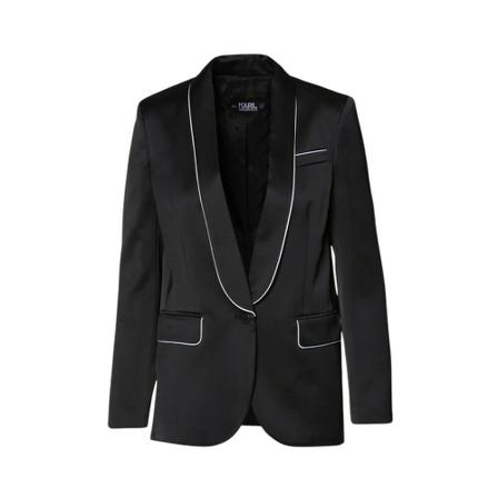 Karl Lagerfeld Blazer Satin 205W1405 Sort, Dame