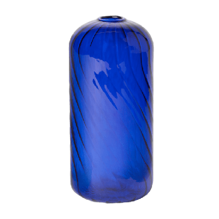 MANO ATELIER Glasvas SWIRL 15 cm Dekoration Blå ONESIZE