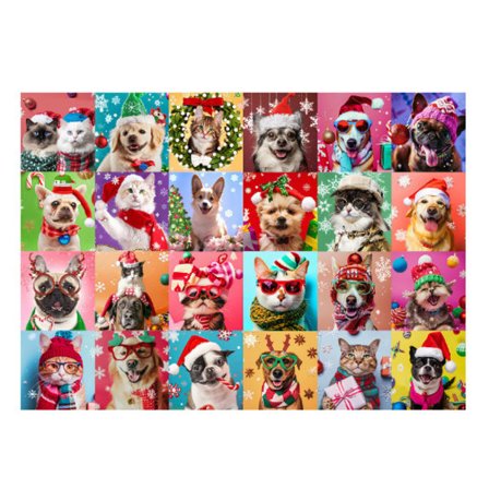 Julepuslespil Kalender 24 Brikker Advent[D]