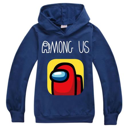 Among Us Tecknade Spel Print Pojke Tröja Barn Casual Hoodies
