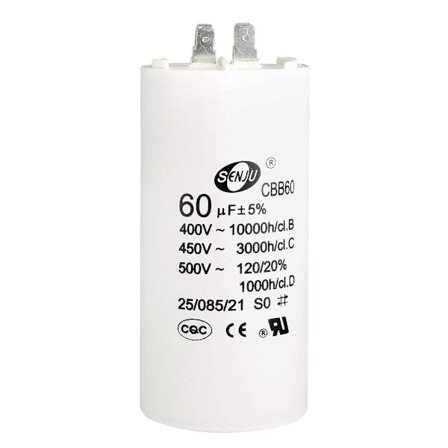 CBB60 Run Capacitor 60uF 450V AC dubbelinsats