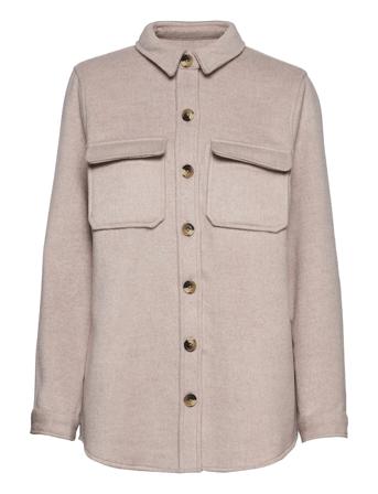 Objvera Owen L/S Jacket Villakangastakki Ruskea Object