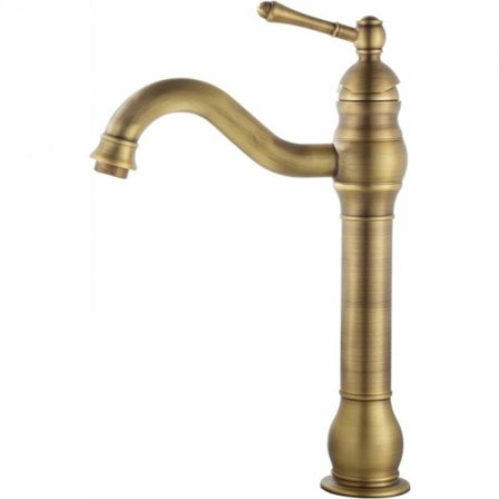 Antik Mässing Bänkblandare Enhandsfattning 360° Svängbar Badrumsblandare