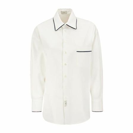 Etro, Cotton Shirt Biały, Kobieta, Rozmiar: S