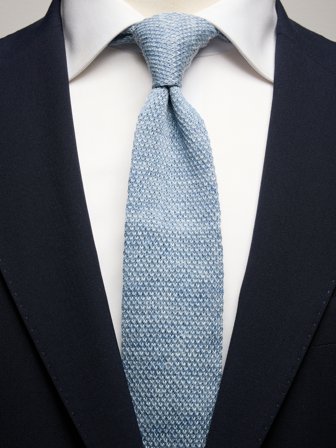 John Henric Men's Hellblaue Strickkrawatte Leinen Size 6