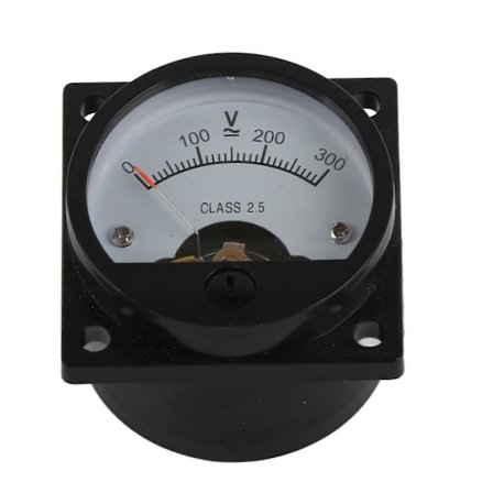 Rund Voltmeter ABS Analog Urtavla Panelmätare Noggrant Verktyg för Mätning SO?45 AC 0?300 V
