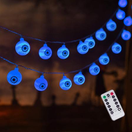 30 LED Halloween-silmämunasarjan valosarja, 8 tilaa keijut valot
